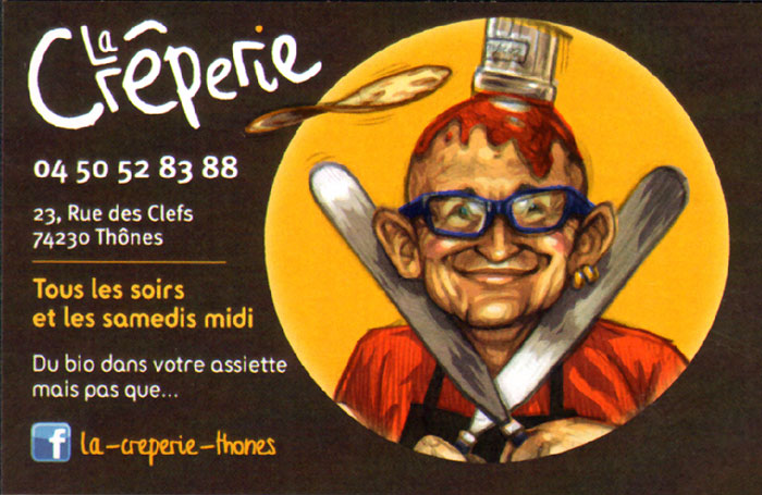 La Crêperie Thônes  Spécialité de crêpes cuisinées avec des produits bio
