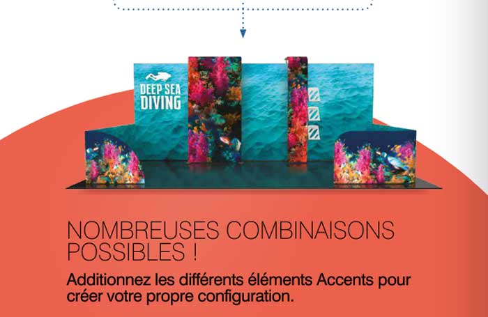 Atelier de publicité wizbee à Thônes communication pour salon et exposition matériel et installation et création graphique